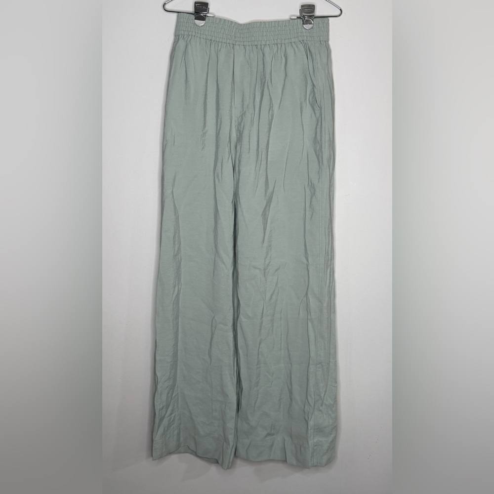 NWT Madewell The Carley Wide Leg Pant In Soft Drape Small Color Light Pale Green - Picture 3 of 8